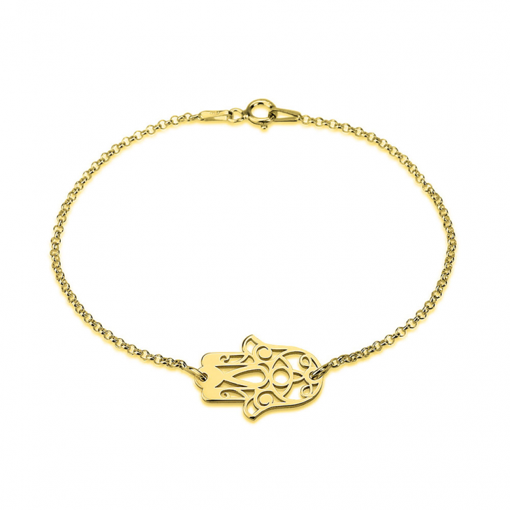 Ktc trading Gold Plated Hamsa Hand Evil Eye Bracelet, Adjustable|Gifts for  Women & Girls (White, B-KTC-008)